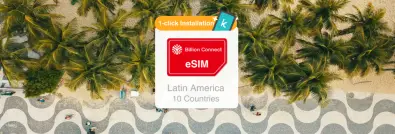Latin America eSIM | 10 Countries | 500MB/1GB/2GB Daily or 3GB/5GB/8GB/10GB Total Data | Unlimited Data