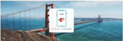 US and Canada eSIM | Daily Data or Total Plan | Orange France