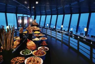 [Macau Buffet]  Rotating 360° Café Buffet Lunch or Dinner at Macau Tower
