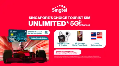 Singtel Singapore SIM Card | 5G/4G Data + Calls | Optional 2-in-1 EZ-Link | Airport & City Pickup